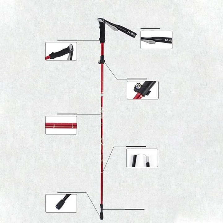 Trekkingstöcke Aluminium, verstellbar 110–130 cm, ultraleicht