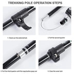 Ultralight Aluminum Telescopic Trekking Poles