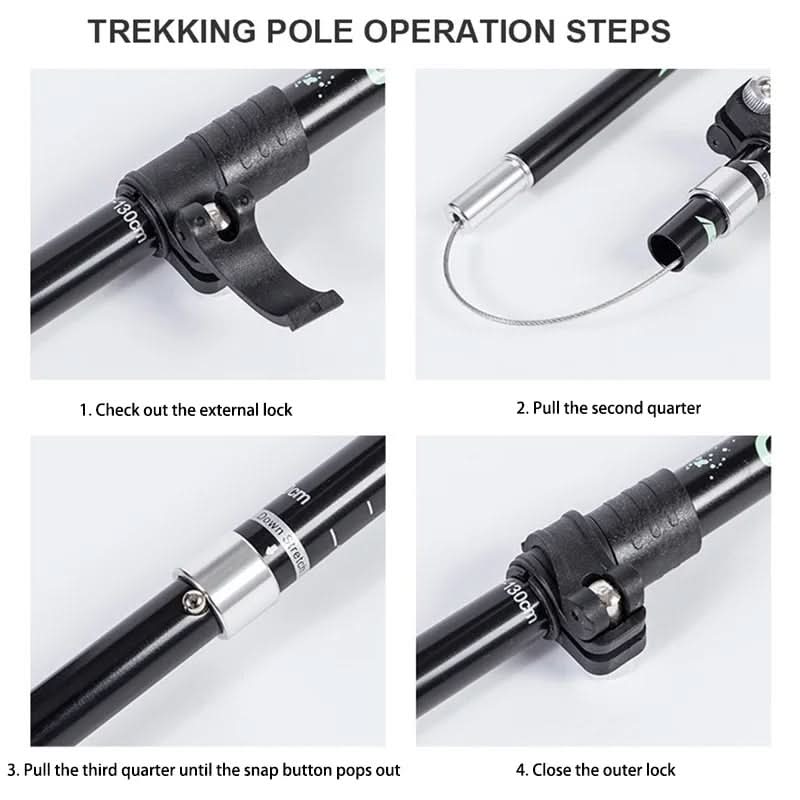 Ultralight Aluminum Telescopic Trekking Poles