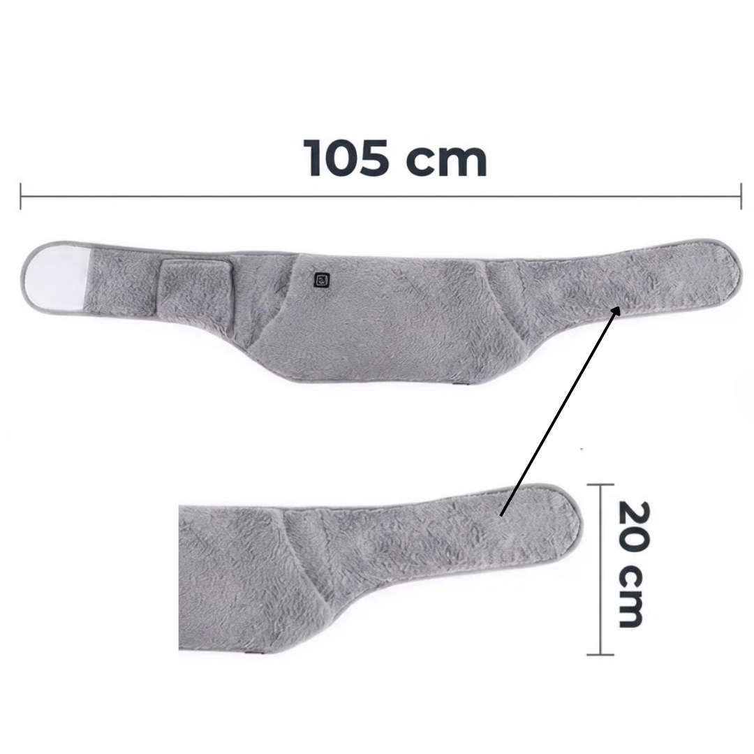 Heated belt hand and stomach warmer with 3 temperature levels, USB