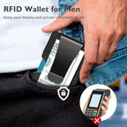 Schlanker Kartenhalter mit Geldclip – RFID-Schutz
