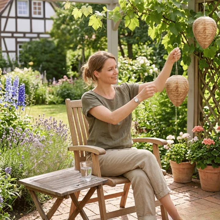 Wespennest-Attrappe – Natürlicher Wespenschutz für Terrasse