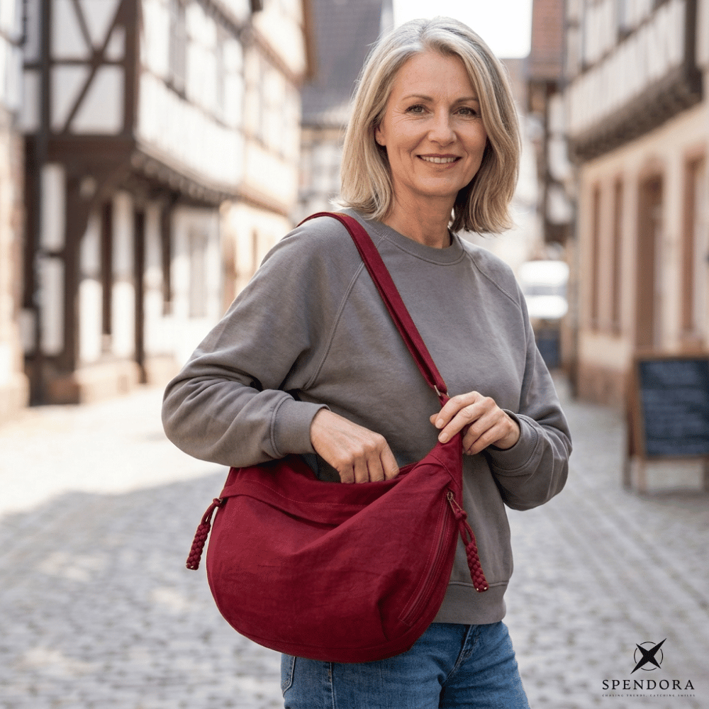 Leichte Nylon-Umhängetasche mit Fächeraufteilung