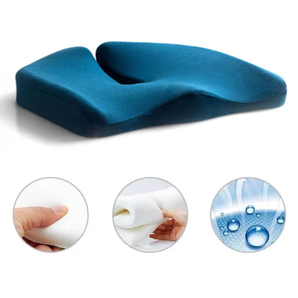 Ergonomic Memory Foam Seat Cushion with Tailbone Relief