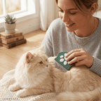 Pet comb with paw print handle