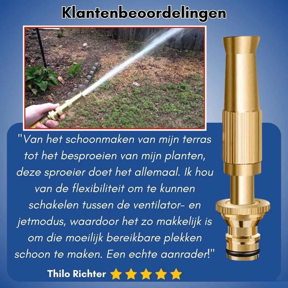 High-Pressure Adjustable Spray Nozzle with Mounting Kit