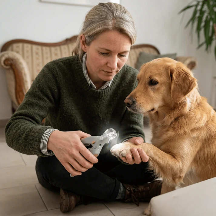 Pet Claw Scissors with LED Light – Replaceable Stainless Steel Blade