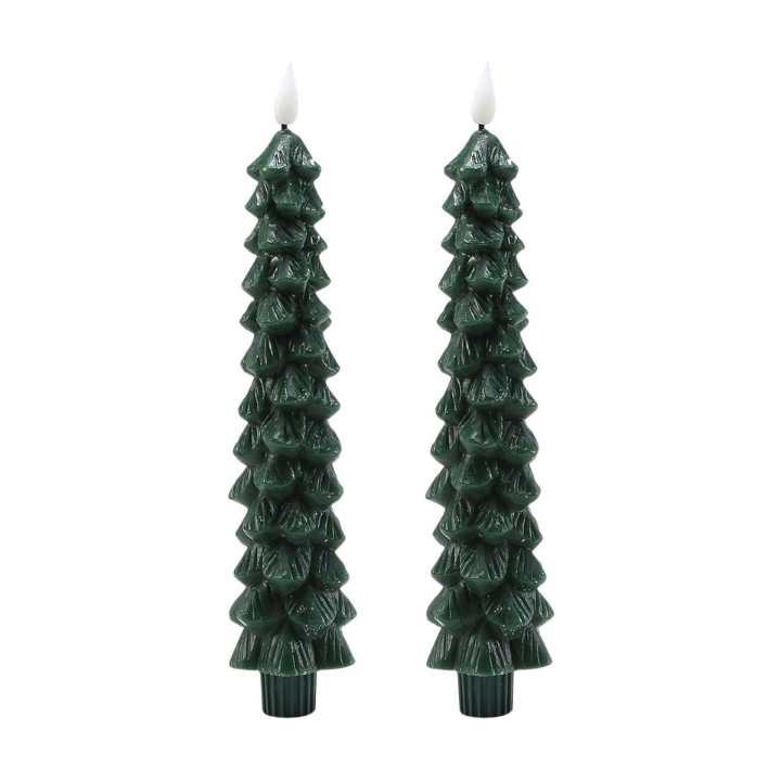 LED-Weihnachtsbaum-Kerze mit Flammeneffekt und Fernbedienung