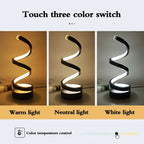 Spiral-LED-Tischlampe – Dimmbar mit Touchsteuerung