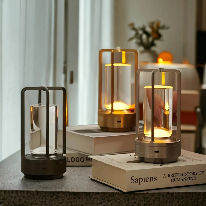Kabellose LED-Tischlampe mit Dimmer – Skandinavisches Design