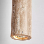 Travertine LED Pendant Light – Minimalist Wabi-Sabi Style, Warm White