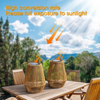 Handgewebte Solar-Gartenlaterne – Wasserdichtes Rattan-LED-Licht