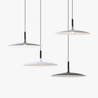 Moderne Weiße Metall-Hängeleuchte – LED, Höhenverstellbar