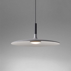Moderne Weiße Metall-Hängeleuchte – LED, Höhenverstellbar