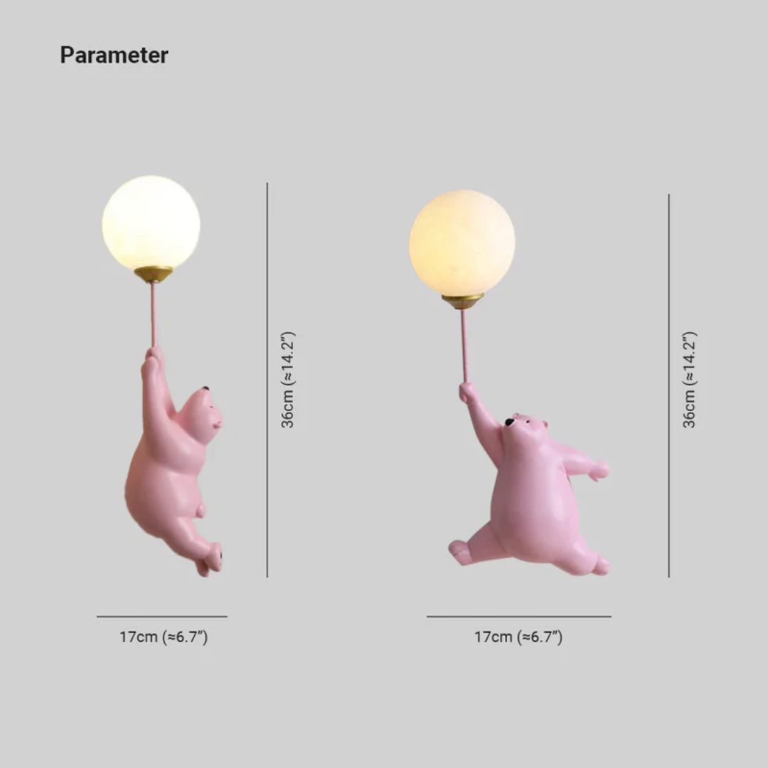LED Wandleuchte Bär – Warmweißes Licht für Kinderzimmer