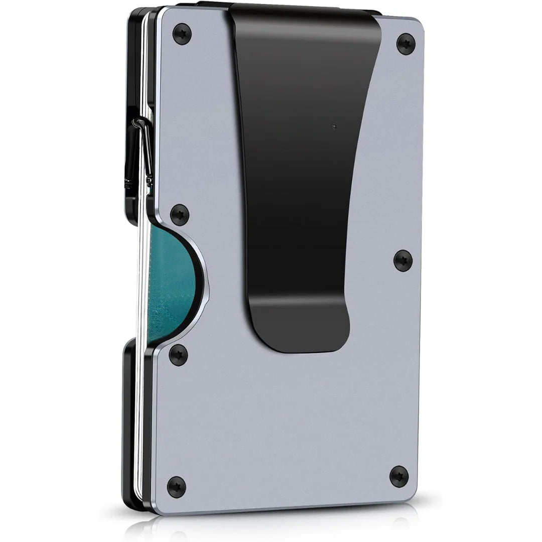 Slim Card Holder with Money Clip – RFID Protection