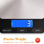 Digital Kitchen Scale with LCD Display – Up to 15 kg