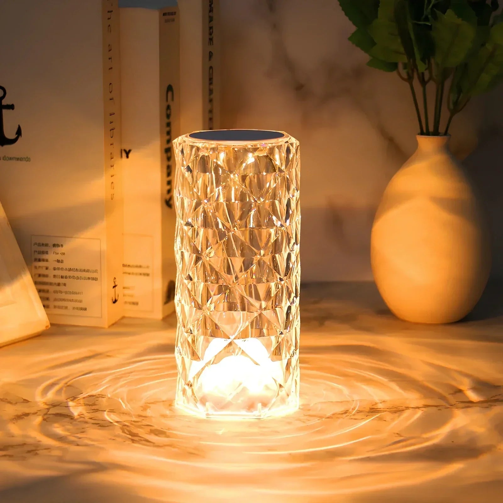 LED Touch Lampe Kristalloptik mit 16 Farben