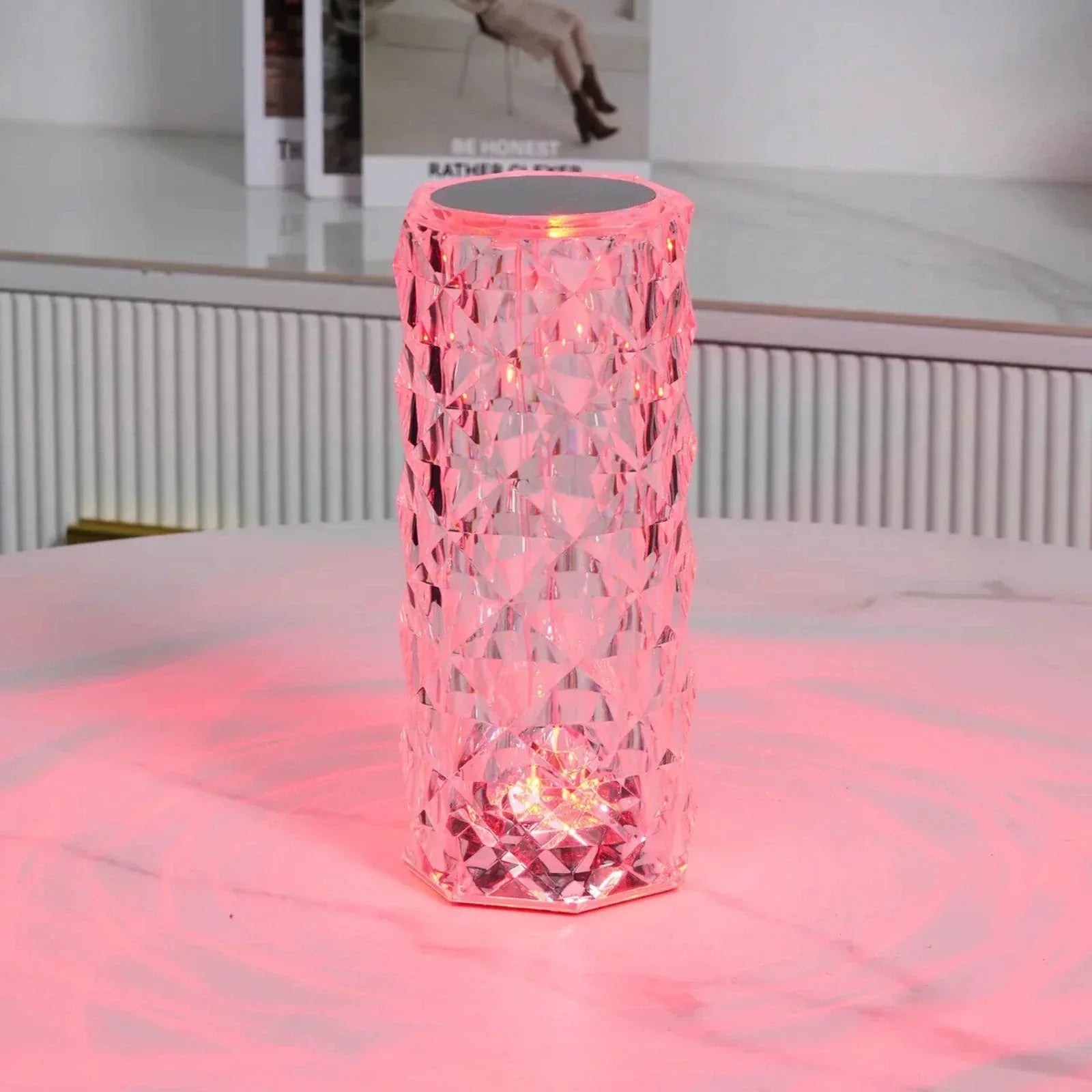LED Touch Lampe Kristalloptik mit 16 Farben