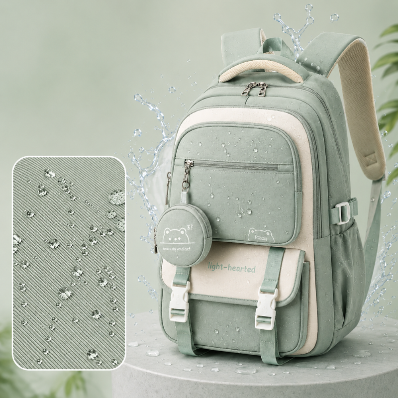 Kawaii Schulrucksack mit mehreren Fächern und Mini-Tasche
