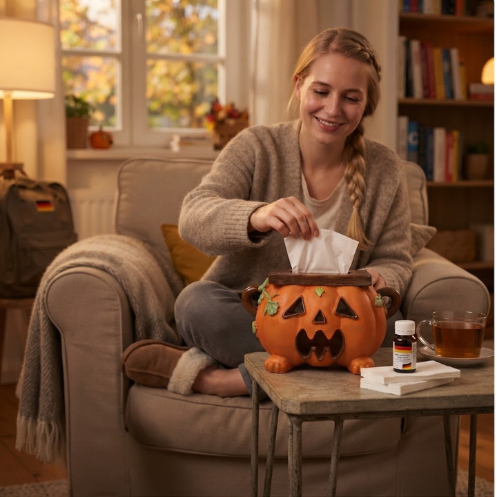 Kürbis Taschentuchbox Deko für Halloween