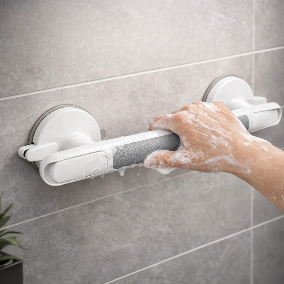 Saugnapf-Haltegriff ohne Bohren – Versetzbar für Dusche und Bad