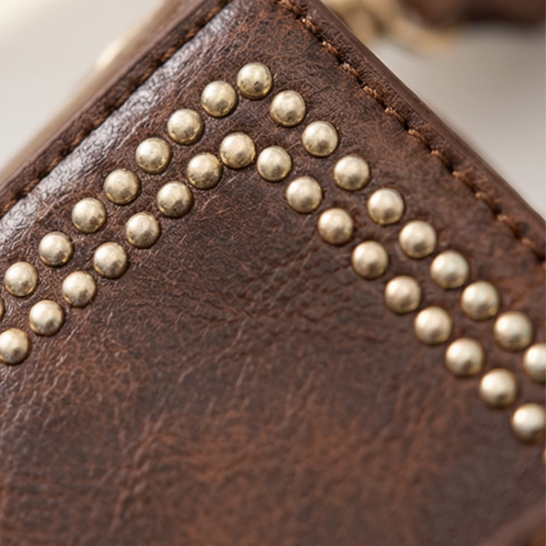 Vintage Crossbody Bucket Bag with Woven Artisan Strap