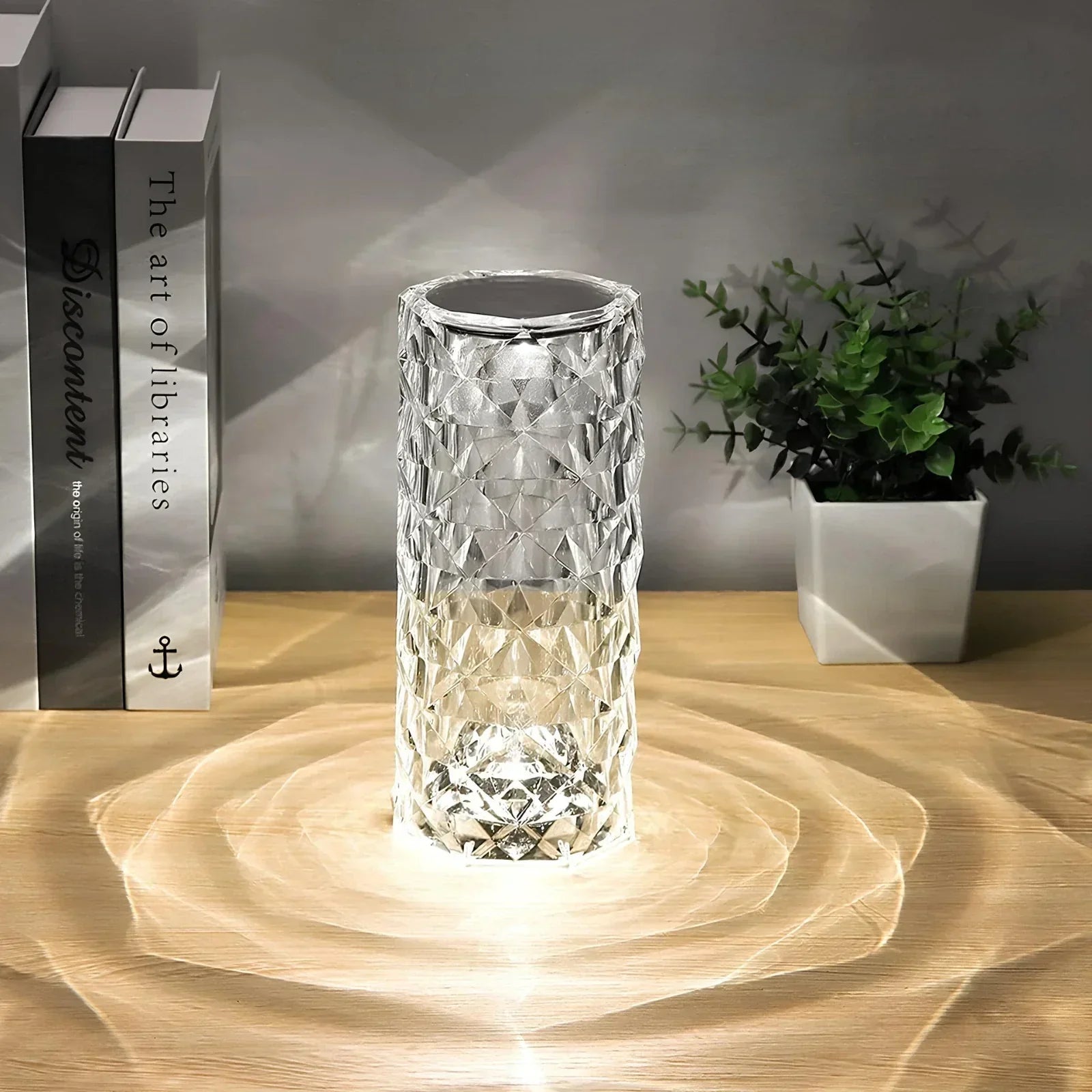 LED Touch Lampe Kristalloptik mit 16 Farben