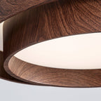 Holz-Deckenleuchte mit integrierter LED – Warmer Walnusston