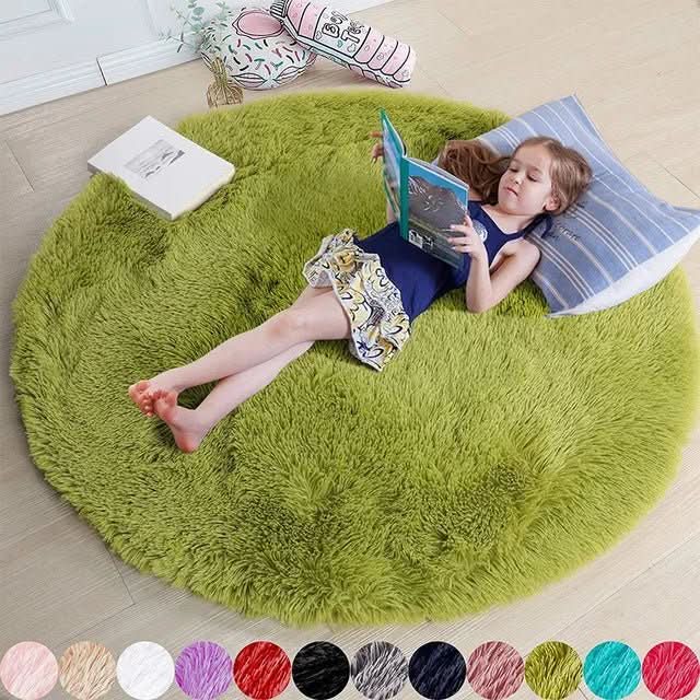 Hochflor Rundteppich mit Plüschoberfläche – Ultraweich