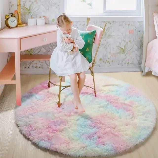 Hochflor Rundteppich mit Plüschoberfläche – Ultraweich