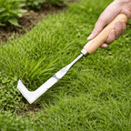 Edelstahl Unkrauthacke mit L-Form für präzise Gartenarbeit