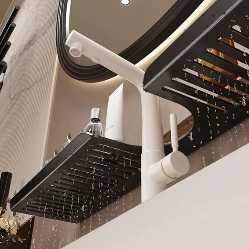 Walnuss Aluminium Wasserhahnhalter ohne Bohren Mivoza Deutschland