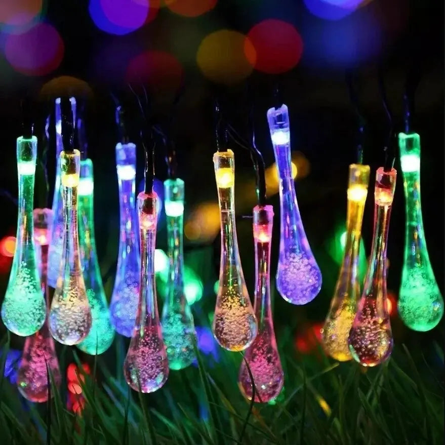 Solar-Lichterkette Tautropfen mit LED-Beleuchtung