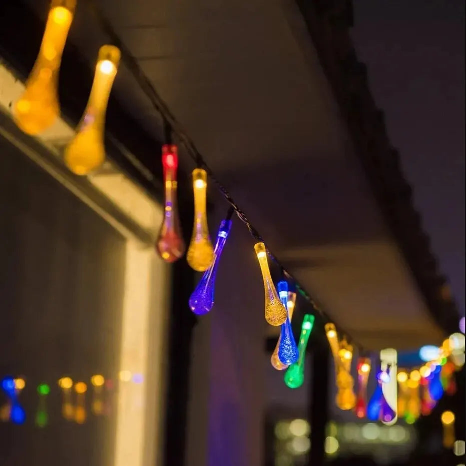 Solar-Lichterkette Tautropfen mit LED-Beleuchtung