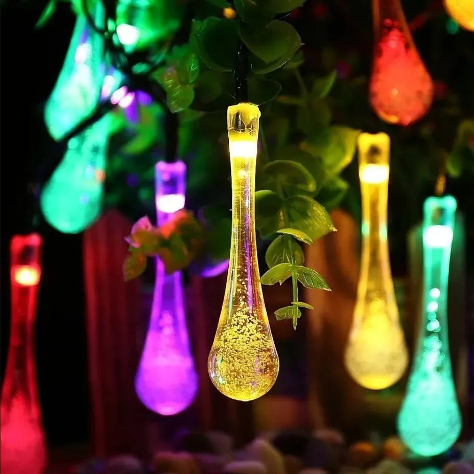 Solar-Lichterkette Tautropfen mit LED-Beleuchtung