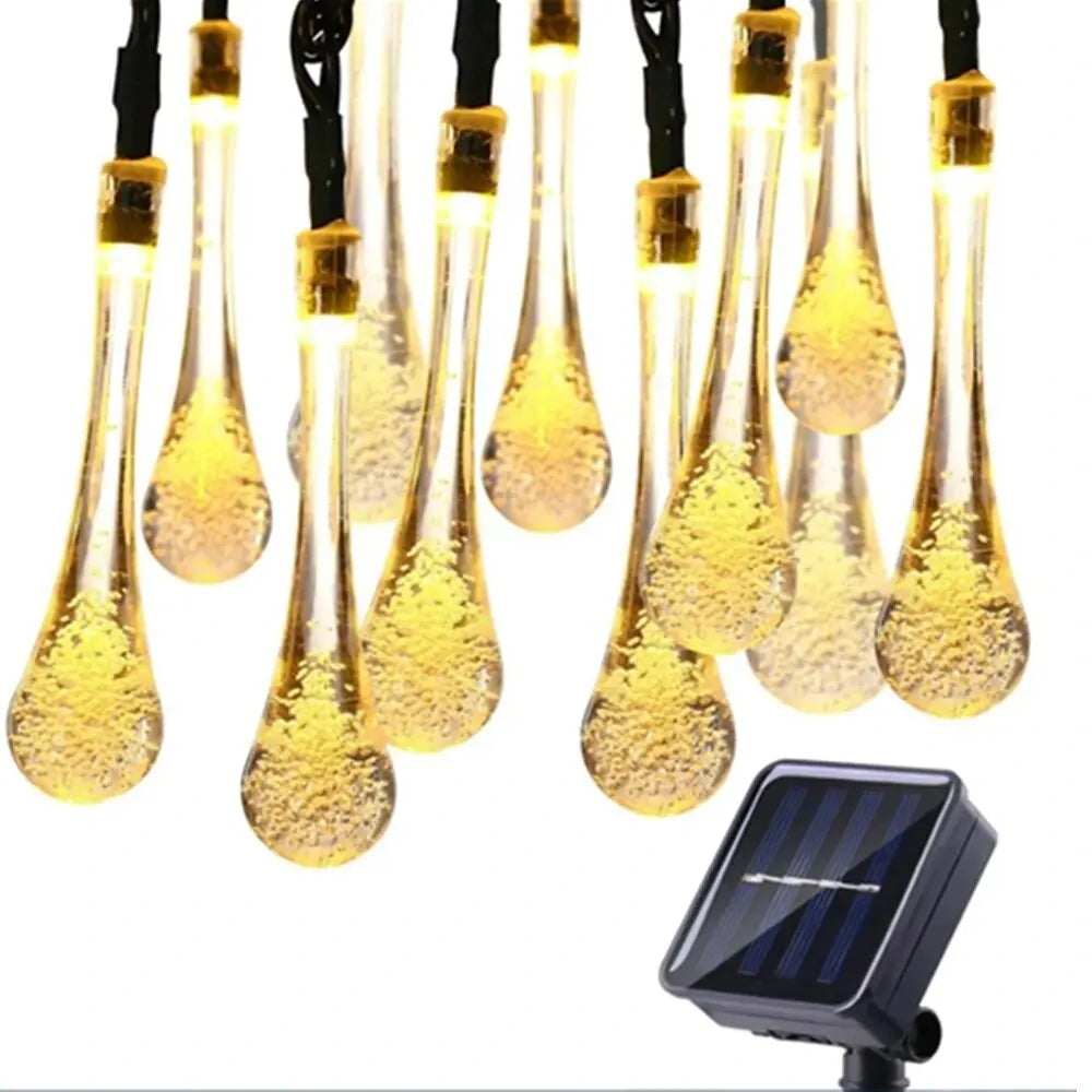 Solar-Lichterkette Tautropfen mit LED-Beleuchtung