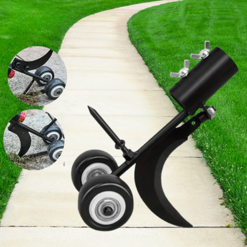 Rolling weed puller – back-friendly for sidewalks and joints