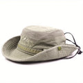 Sun hat with wide brim and mesh ventilation