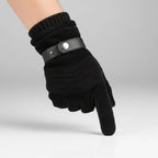 Winterhandschuhe Touchscreen mit Fellbesatz