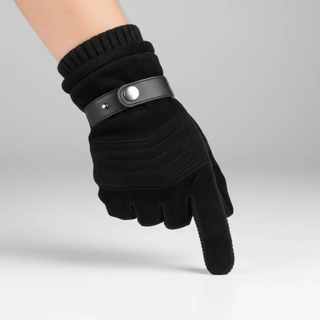 Winterhandschuhe Touchscreen mit Fellbesatz