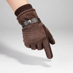 Winterhandschuhe Touchscreen mit Fellbesatz