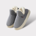 Winterhausschuhe Cord mit Plüschfutter