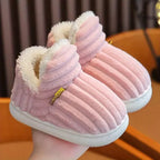 Winterhausschuhe Cord mit Plüschfutter