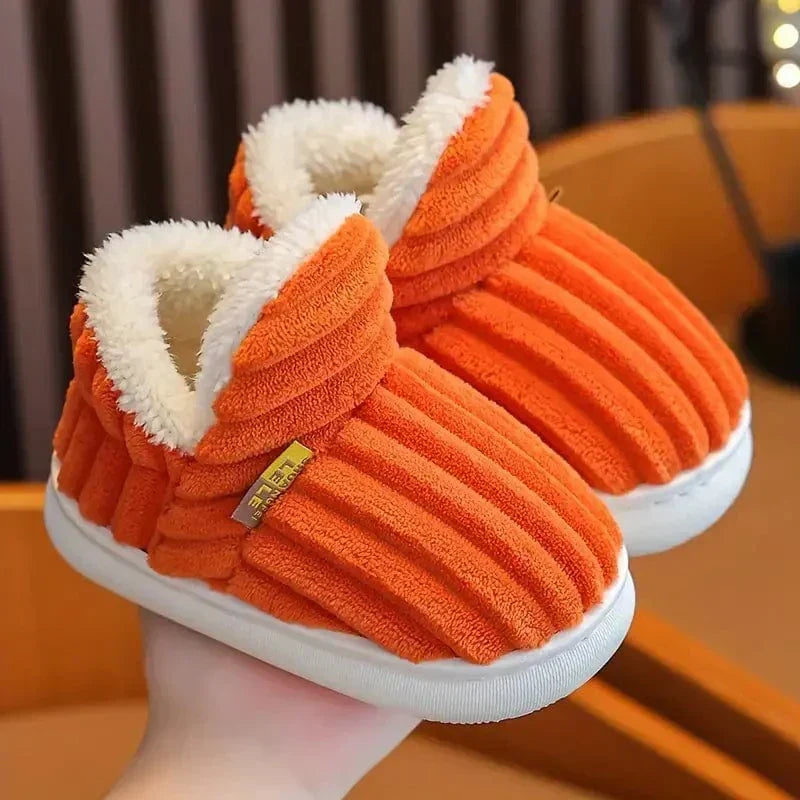 Winterhausschuhe Cord mit Plüschfutter