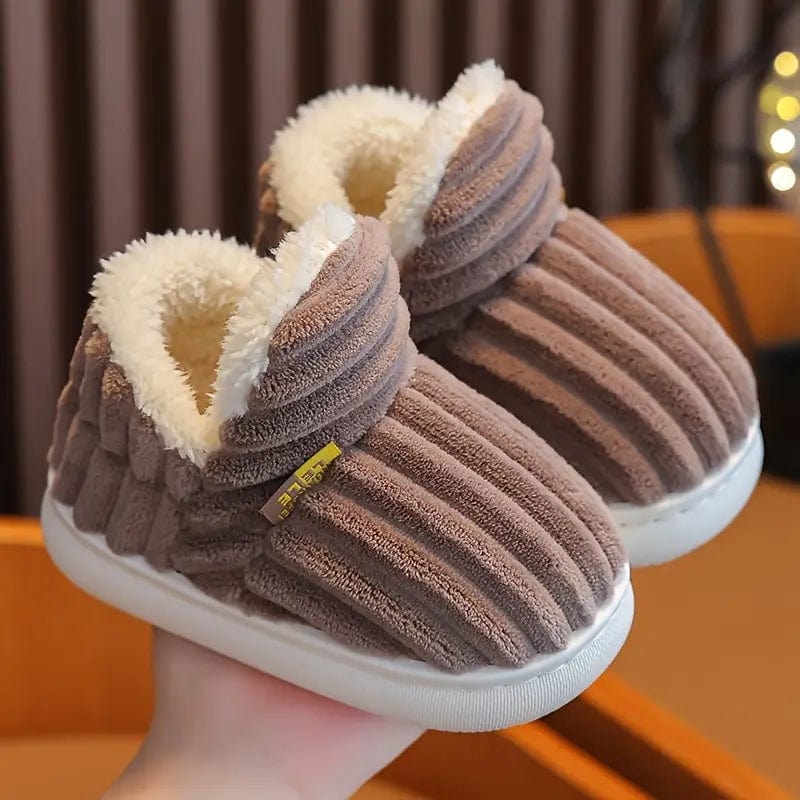 Winterhausschuhe Cord mit Plüschfutter
