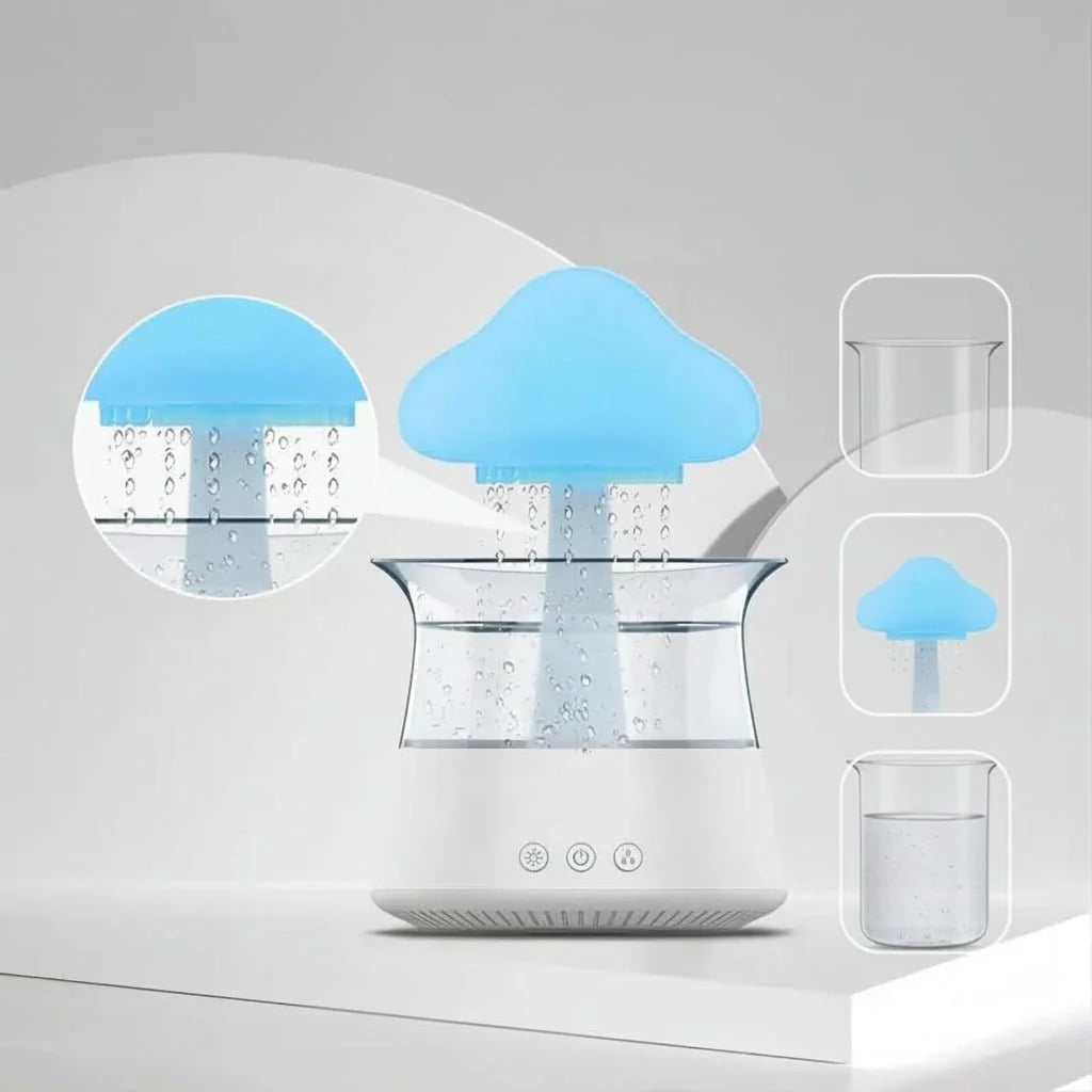 Regen-Luftbefeuchter mit Wolkenform und Farbwechsellicht