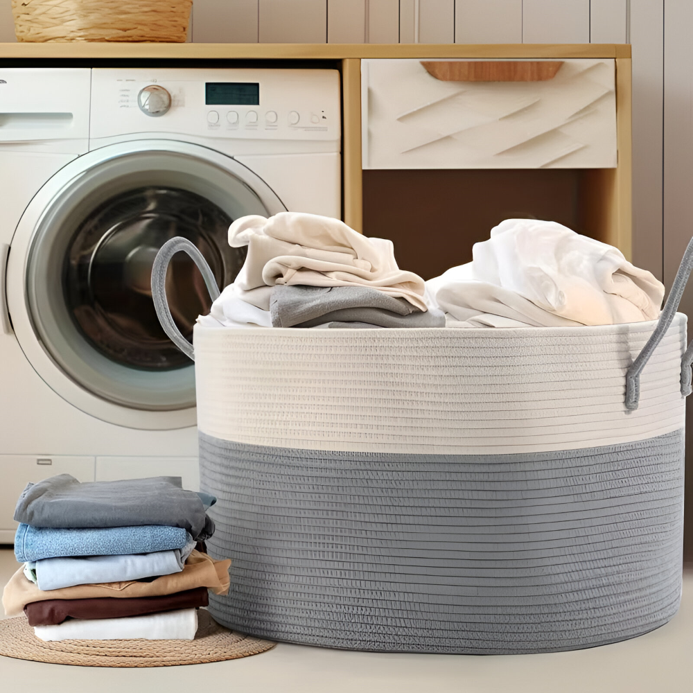 Woven Storage Basket XL – Laundry and Toy Organizer