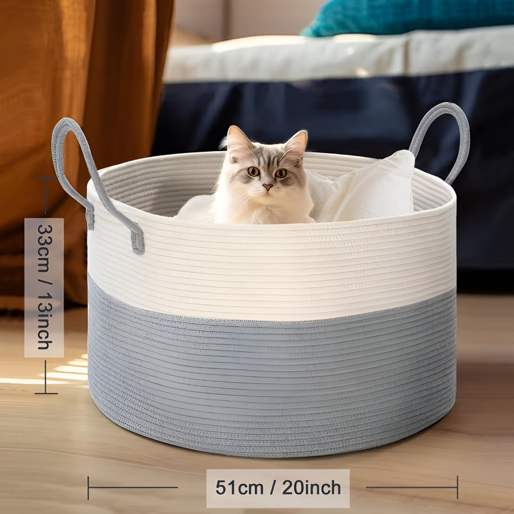 Woven Storage Basket XL – Laundry and Toy Organizer