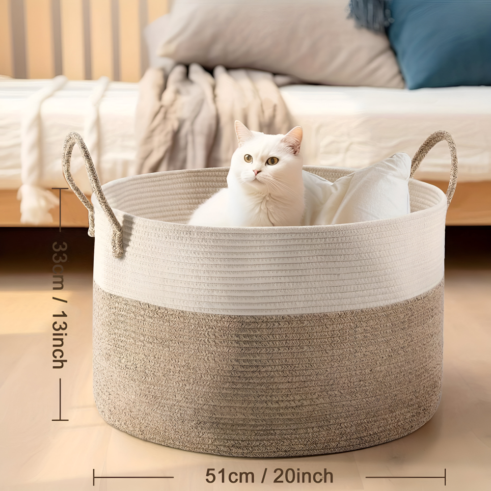 Woven Storage Basket XL – Laundry and Toy Organizer